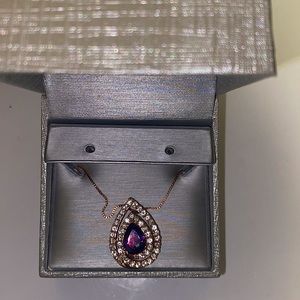 COPY - 14k silver purple ruby necklace